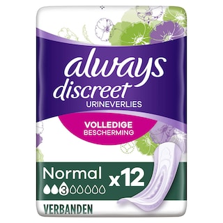 Always | Discreet | Verbanden | Urineverlies Normaal | 2+1 