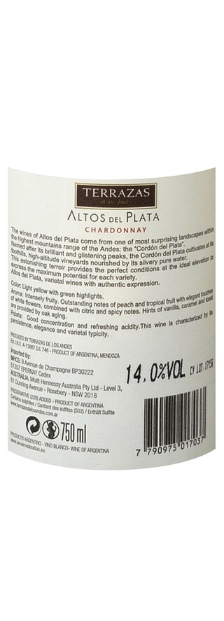 Argentina | Terrazas | Altos Chardonnay | 2012 