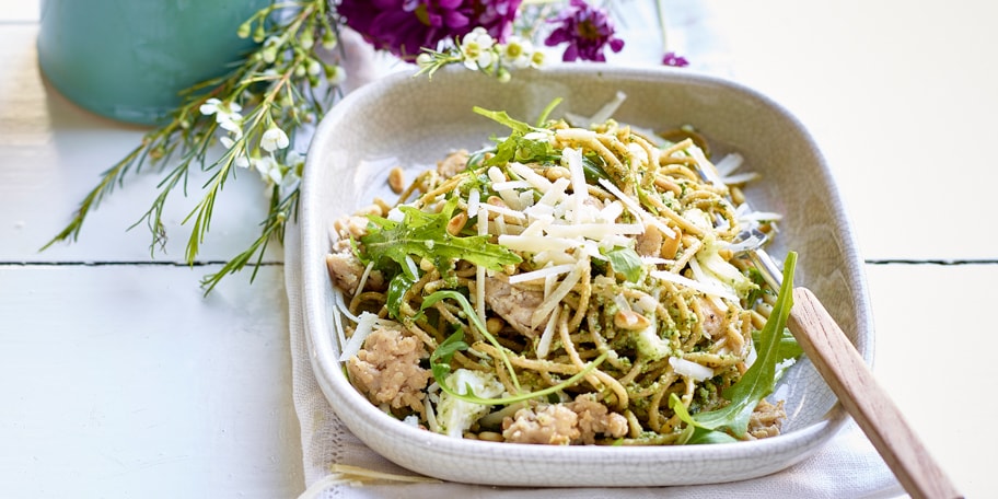 Pâtes au blé complet et au pesto