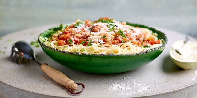 Spaghetti met cannellinibonen