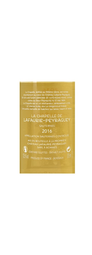 La Chapelle Lafaurie-Peyraguey | Sauternes | 2016 
