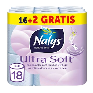 Nalys | Toiletpapier | Ultra soft | 16+2 gratis | Eco 
