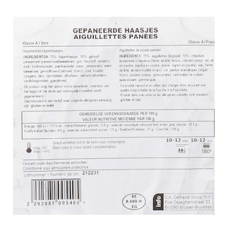 Delhaize | Haasjes | Kip | Gepaneerd 