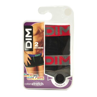 Dim | Paris | Boxer Mix&Colors | noir-rouge/gris | T3 