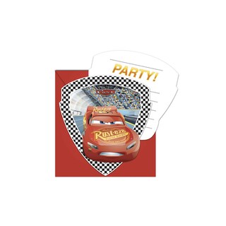 Disney | Decorata party | Cartes d'invitations + enveloppes | Cars 
