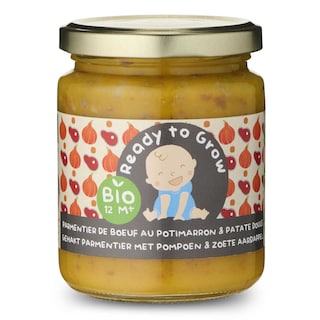 Ready to Grow | Panade bébé fraiche | Parmentier boeuf | Potiron | 12M | Bio 