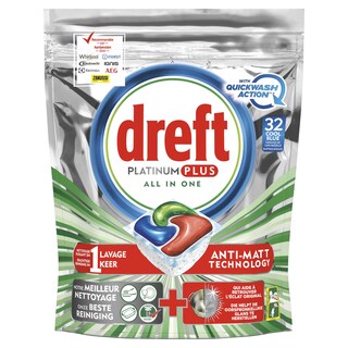 Dreft | Platinum | Capsules lave vaiselle | Quickwash 