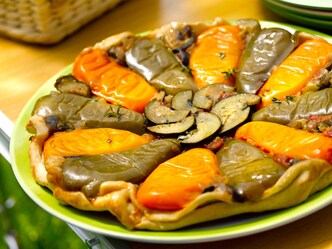 Tatin à la ratatouille et à la mozzarella