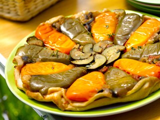 Tatin à la ratatouille et à la mozzarella
