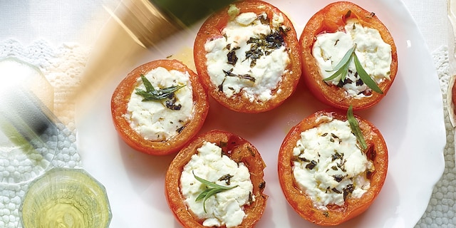 Tomaten met schapenkaas