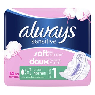 Always | Sensitive | Serviettes hygiéniques | Sensitive | Normal plus 