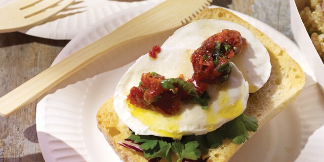Mini-sandwiches met buffelmozzarella