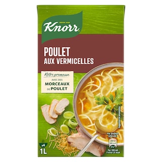Knorr | Grootmoeders Geheim | Soep in brik | Kip en vermicelli | 1 L 