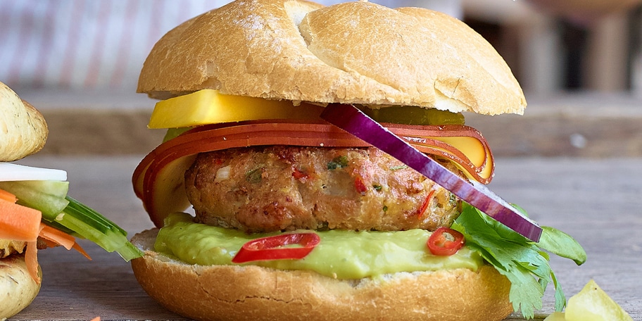 Burger de poulet mexicain