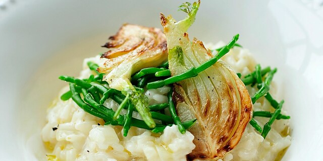 Risotto au fenouil et à la salicorne