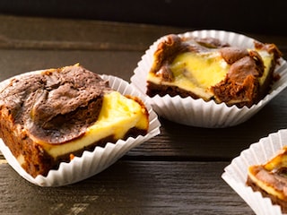 Gemarmerde brownies met ricotta