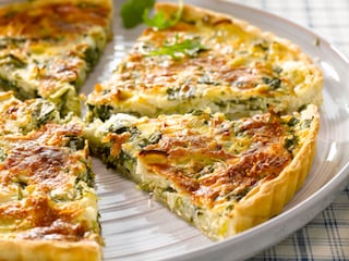 Quiche met raketsla en ricotta