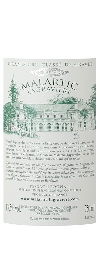 FR BORDEAUX PESSAC LEOGNAN | Château Malartic Lagravière blanc 2012 