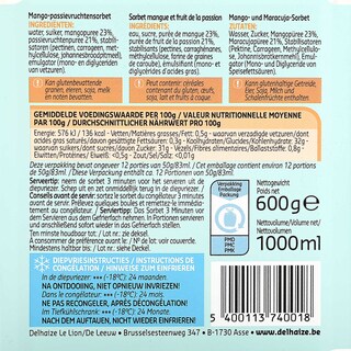 Delhaize | Sorbet | Mango | Passievrucht 1 l