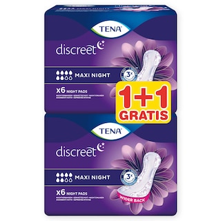 Tena | Lady | Inlegkruisjes | Discreet | Maxi Night | 1+1 