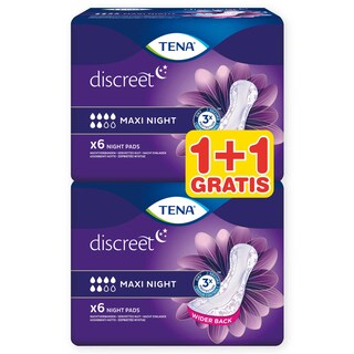 Tena | Lady | Inlegkruisjes | Discreet | Maxi Night | 1+1 