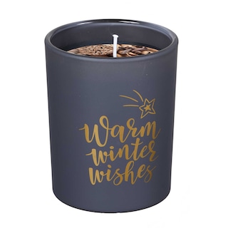 Spaas | Kaars in glas | warm winter wish | zwart 