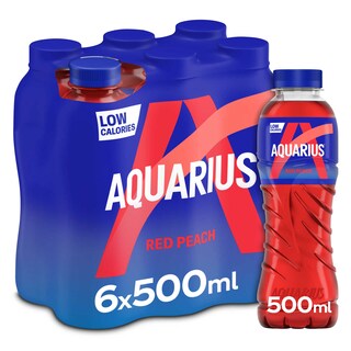 Aquarius | Red peach | PET 6 x 50 cl