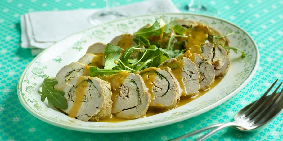 Filet de porc farci au chèvre et au sirop d’érable