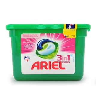 Ariel | Lessive | Pods | 3en1 | Sensations de fraîcheur | Rose 