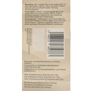 Delhaize | Bio | Tisane | Ventre plat | Sachets | Bio 
