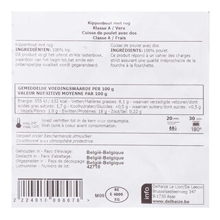 Delhaize | Bouten met rug| Kip | Maxi pack +/- 1,4 kg