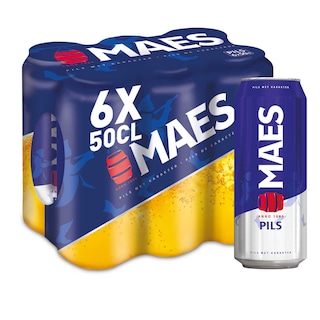 Maes | Blond bier | Pils | 5,2% ALC. | Blik 6 x 50 cl