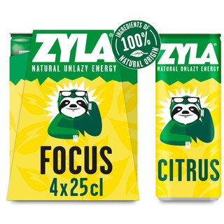 Zyla | Energy drink | Focus |Citrus 4 x 25 cl