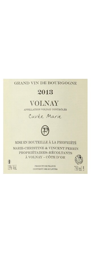 FR BOURGOGNE COTE DE BEAUNE | Volnay Cuvée Marie 13 Rouge 