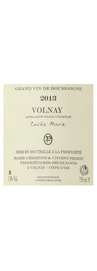 FR BOURGOGNE COTE DE BEAUNE | Volnay Cuvée Marie 13 Rouge 