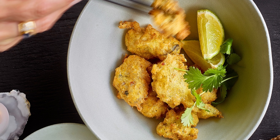Tempura van oesters
