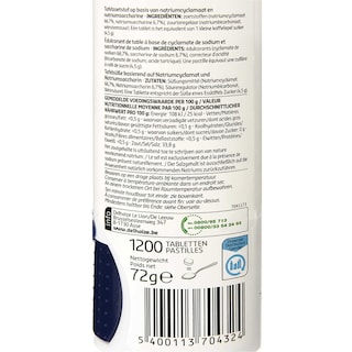 Delhaize | Tablettes | édulcorantes | Cyclamate | Saccharine 