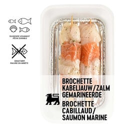 Brochette | Cabillaud/Saumon | Mariné