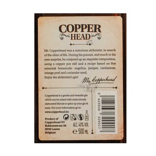 Copperhead | Gin | 50cl | 40% Alcool 50 cl