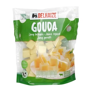 Delhaize | Kaas | Gouda | Jong belegen | Blokjes 