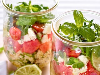 Bulgursalade met feta en watermeloen