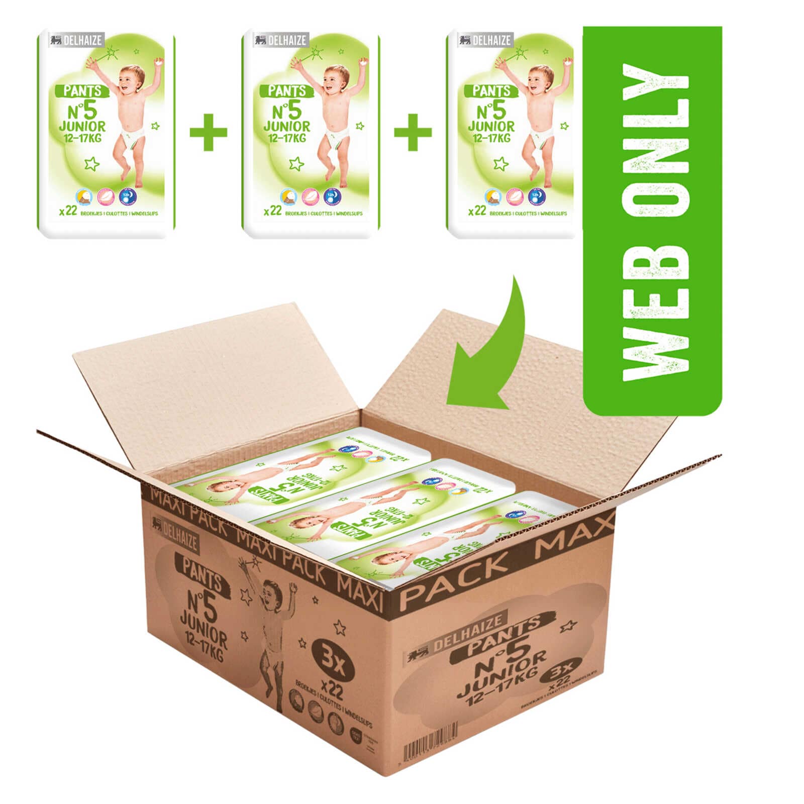 Delhaize Luierbroekjes | Tripack | Maat 5