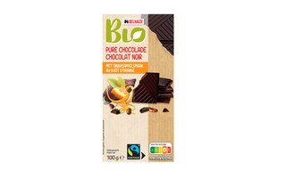 Delhaize | Bio | Chocolat | Noir | Orange | Bio | Fairtrade 