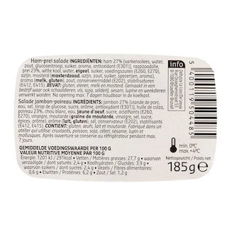 Delhaize | Salade | Jambon-Poireaux 185 gr