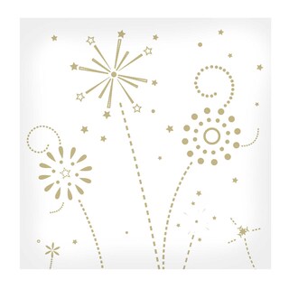 Happy Paper | 20x Servetten | Fireworks White Gold | 33cm 