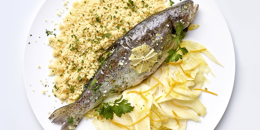 Gebraden forel met venkel