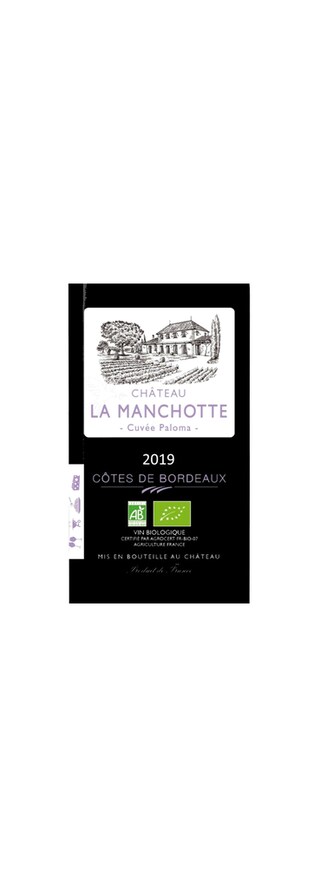 France - Frankrijk | Bordeaux - Côtes de Bordeaux | Château Manchotte | Bio | 2019 | Rood 