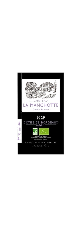France - Frankrijk | Bordeaux - Côtes de Bordeaux | Château Manchotte | Bio | 2019 | Rouge 