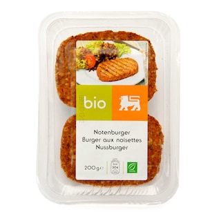 Delhaize | Bio | Burger aux noisettes | Végétarien | Bio 