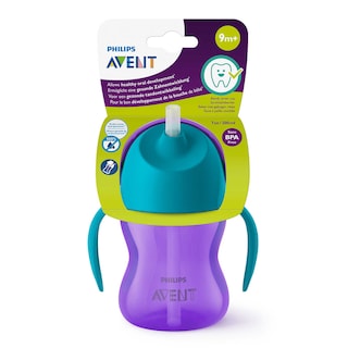 Philips | Avent | Gobelet | Avec paille | Mauve | 200ml | 9 mois + 